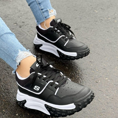 Tenis Skechers Alfa Mujer | Chunky Urbanos Cómodos y Modernos