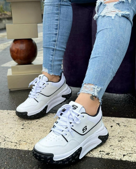 Tenis Skechers Alfa Mujer | Chunky Urbanos Cómodos y Modernos